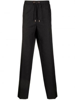 Spodnie sportowe z nadrukiem Versace czarne