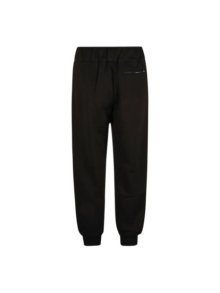 Spodnie sportowe bawełniane Lanvin czarne
