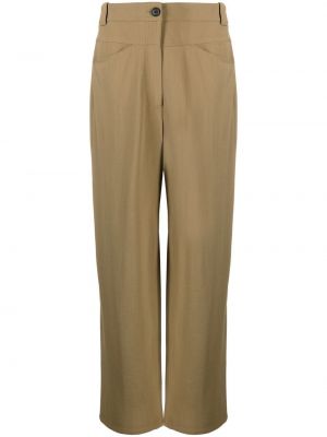 Pantalon droit taille haute Khaite beige