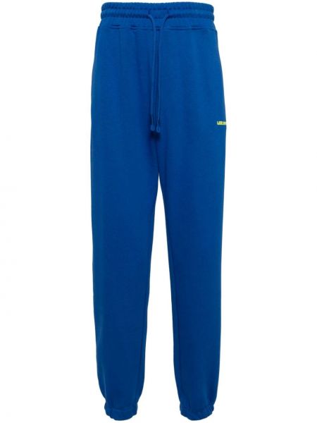 Памучни спортни панталони с принт Les Benjamins синьо