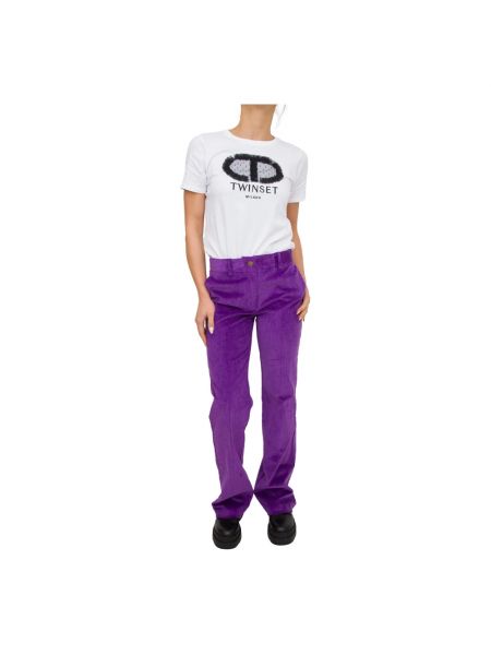 Pantalones rectos Twinset violeta