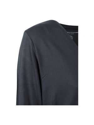 Camiseta de manga larga con escote v Majestic Filatures gris