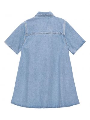 Jeanskleid aus baumwoll Ganni blau