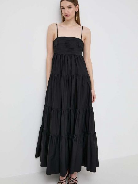 Sukienka długa bawełniana Twinset czarna