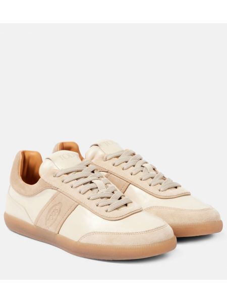 Læder ruskind sneakers Tod's beige