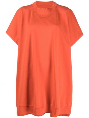 Oversize тениска с принт Mm6 Maison Margiela оранжево