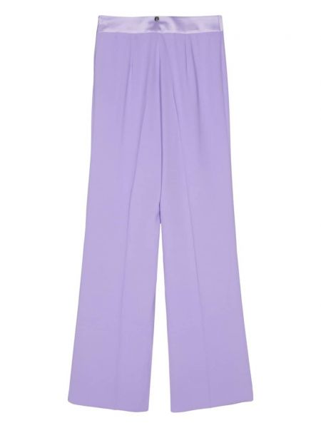 Pantalon droit en crêpe Manuel Ritz violet
