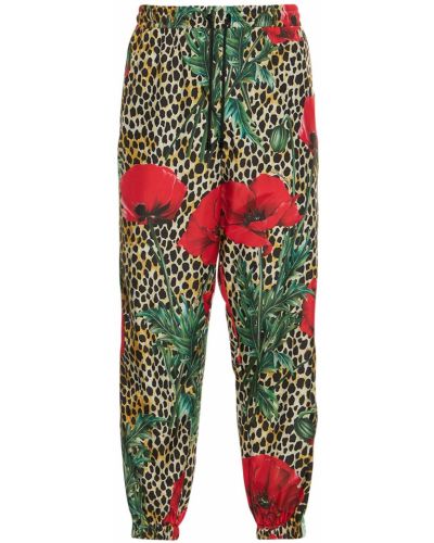 Pantaloni de jogging cu model floral Dolce & Gabbana