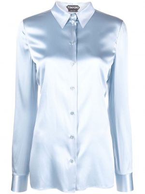 Пухена риза Tom Ford синьо