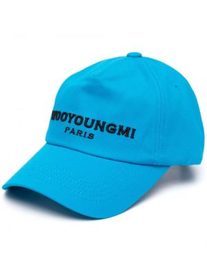 Pamut hímzett baseball sapka Wooyoungmi kék