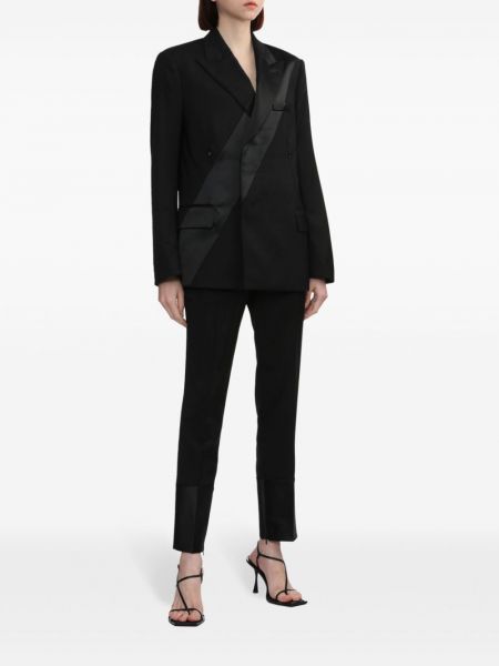 Spodnie wełniane slim fit Helmut Lang czarne