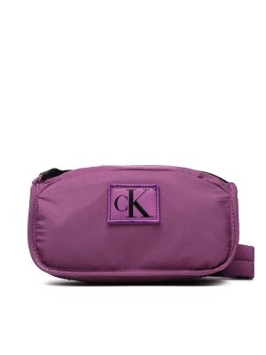 Taška přes rameno z nylonu Calvin Klein Jeans fialová