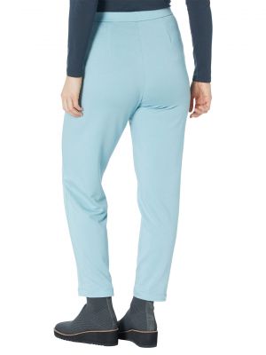 Хлопковые флисовые брюки Eileen Fisher синие