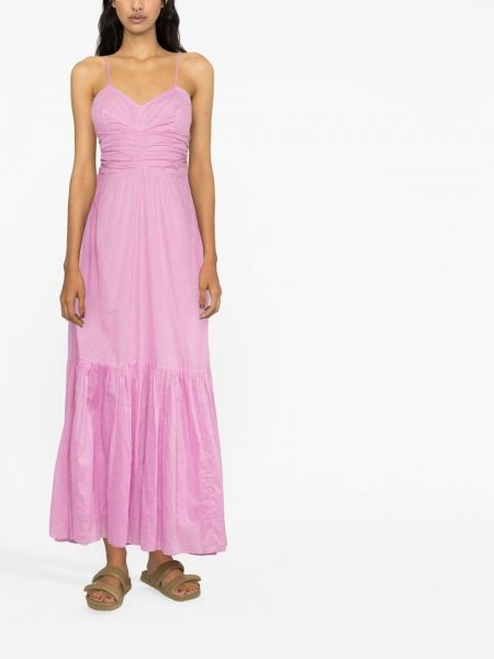 Dlouhé šaty Isabel Marant Etoile růžové