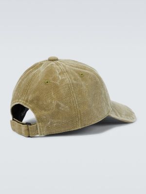 Памучна шапка с козирки Acne Studios зелено