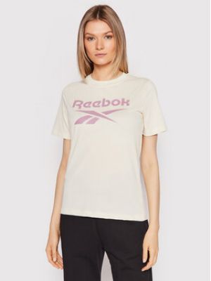 T-shirt large Reebok beige