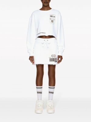 Spódnica bawełniana z nadrukiem Dolce & Gabbana Dg Vibe biała