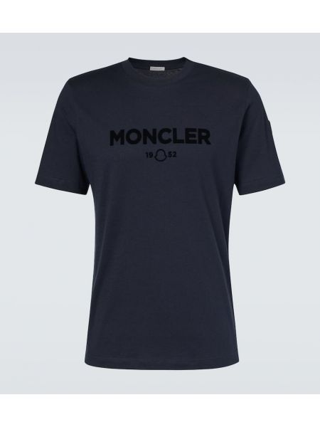 Pamuk kaşmir tişört Moncler mavi