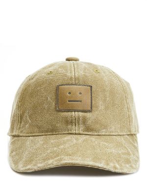 Хаки-бежевая мужская шляпа с детальной нашивкой Acne Studios