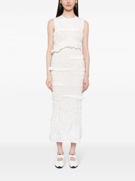Sukienka midi z falbankami Cecilie Bahnsen biała