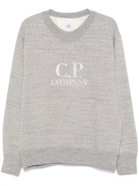 Sweatshirt med broderier C.p. Company grå