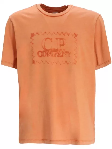 T-shirt i bomuld med print C.p. Company orange