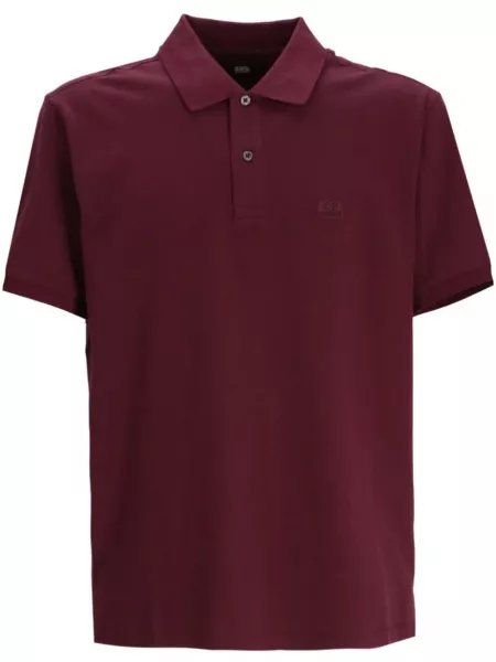 Poloshirt med broderier C.p. Company lilla