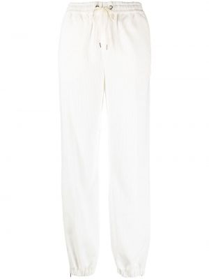 Pantaloni di velluto a coste Moncler bianco