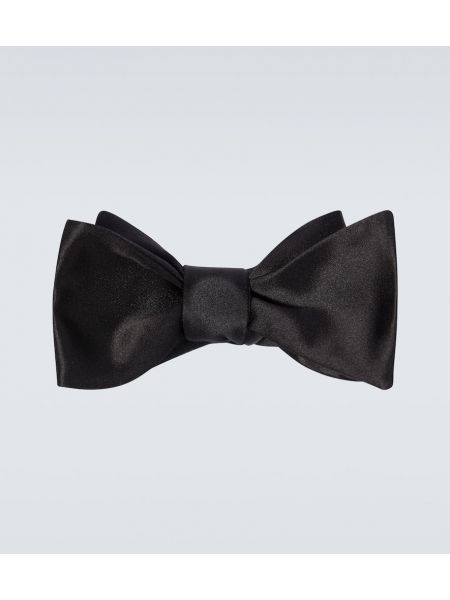 Hodvábna kravata s mašľou Polo Ralph Lauren čierna
