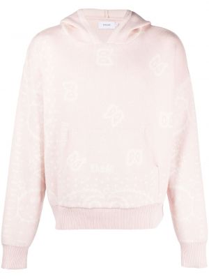 Pletena hoodie s kapuljačom Rhude ružičasta