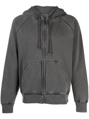 Pamučna hoodie s kapuljačom s patentnim zatvaračem Carhartt Wip siva