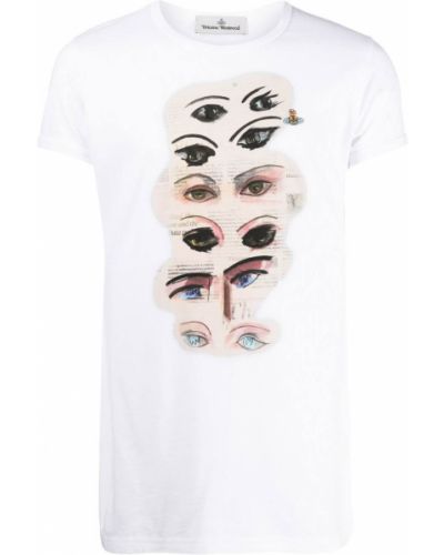 T-shirt aus baumwoll mit print Vivienne Westwood weiß