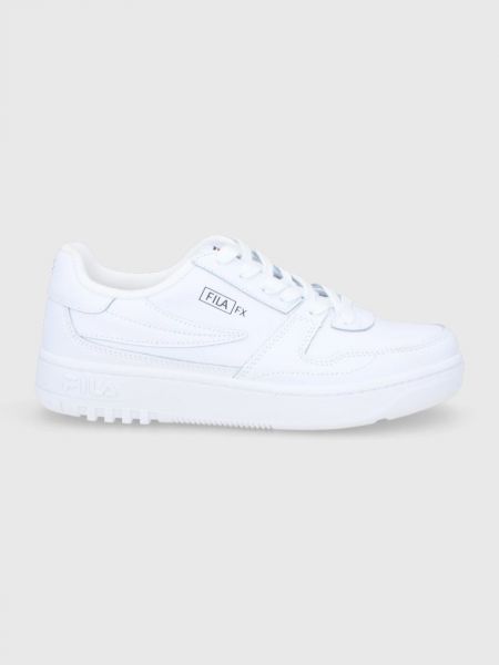 Білі шкіряні черевики Fila