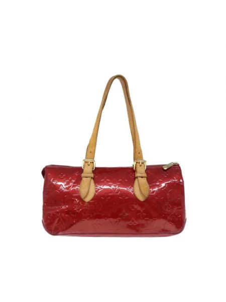 Bolsa de hombro de cuero retro Louis Vuitton Vintage rojo
