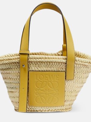 Kožená nákupná taška Loewe žltá