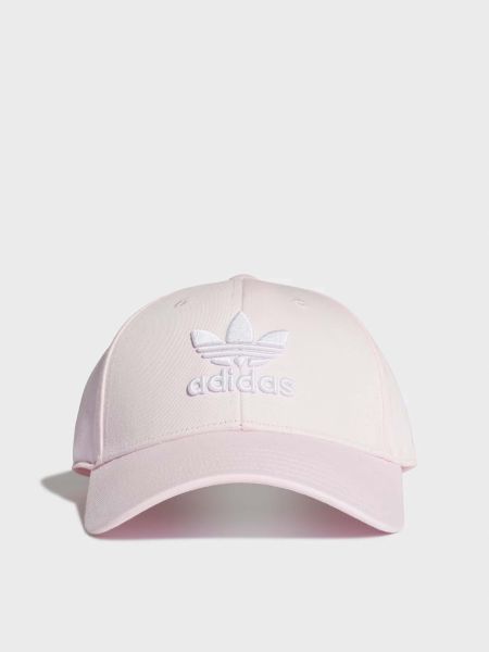Хлопковая кепка Adidas розовая