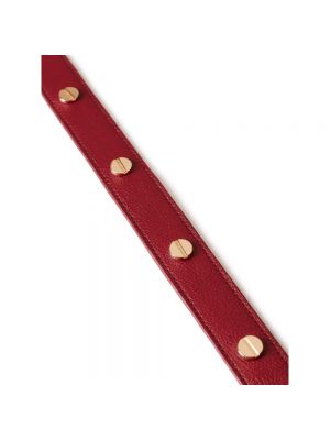Cinturón de cuero Borbonese rojo