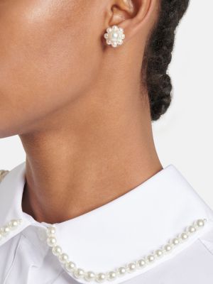 Σκουλαρίκια Simone Rocha λευκό