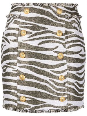 Minirock mit print mit zebra-muster Balmain