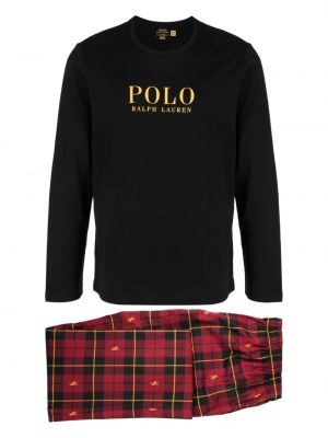 Baskılı kontrol pamuk pijama Polo Ralph Lauren