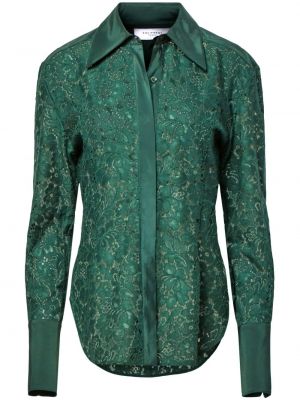 Bluză cu model floral din dantelă Equipment verde