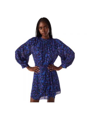 Mini vestido con estampado leopardo Ba&sh azul