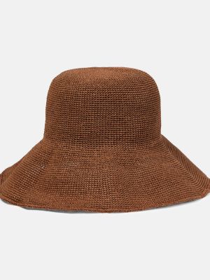 Плетена шапка Toteme кафяво