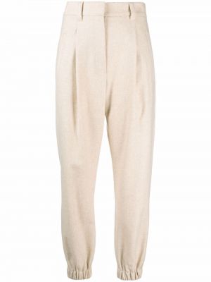 Pantalones ajustados de cintura alta Brunello Cucinelli