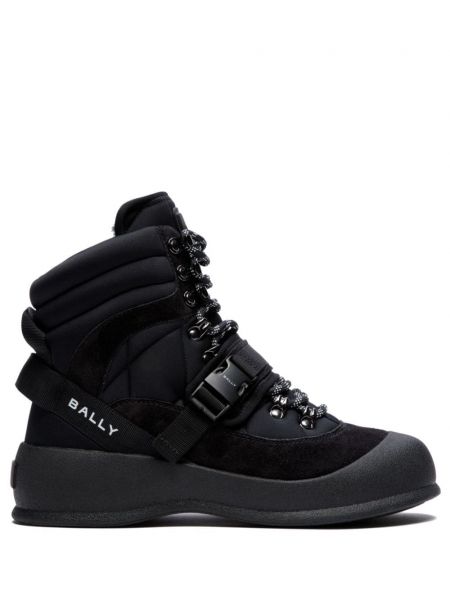Nėriniuotos sniego batai su raišteliais Bally juoda