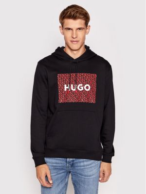 Relaxed fit džemperis Hugo juoda