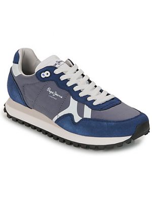 Sneakers con stampa Pepe Jeans blu