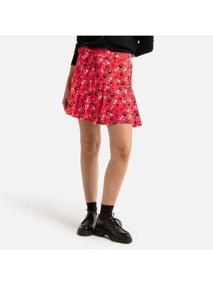 Mini falda con estampado Icode rojo