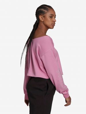 Tričko s dlhými rukávmi Adidas Originals ružová
