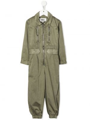 Overall i bomull för tjejer Mm6 Maison Margiela Kids grön